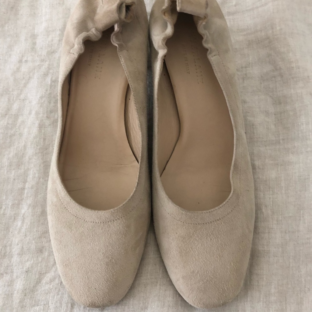 Everlane Day Heels in Natural Suede 9.5